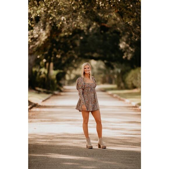 FOR LOVE AND LEMONS Multicolored Floral 100%Cotton Empire Brittany Mini Dress XS - Picture 14 of 16